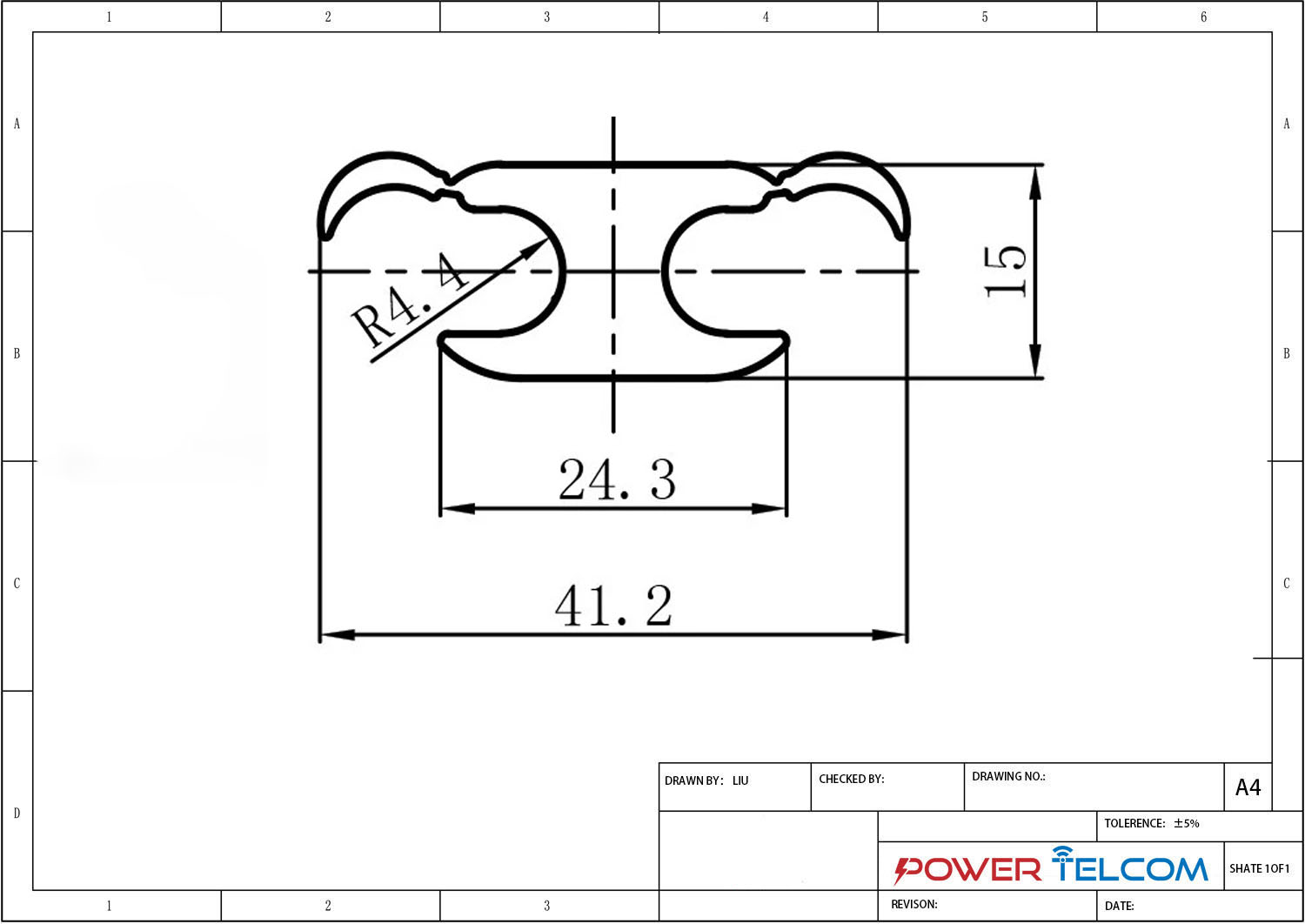 Compression H Tap Connector Drawing