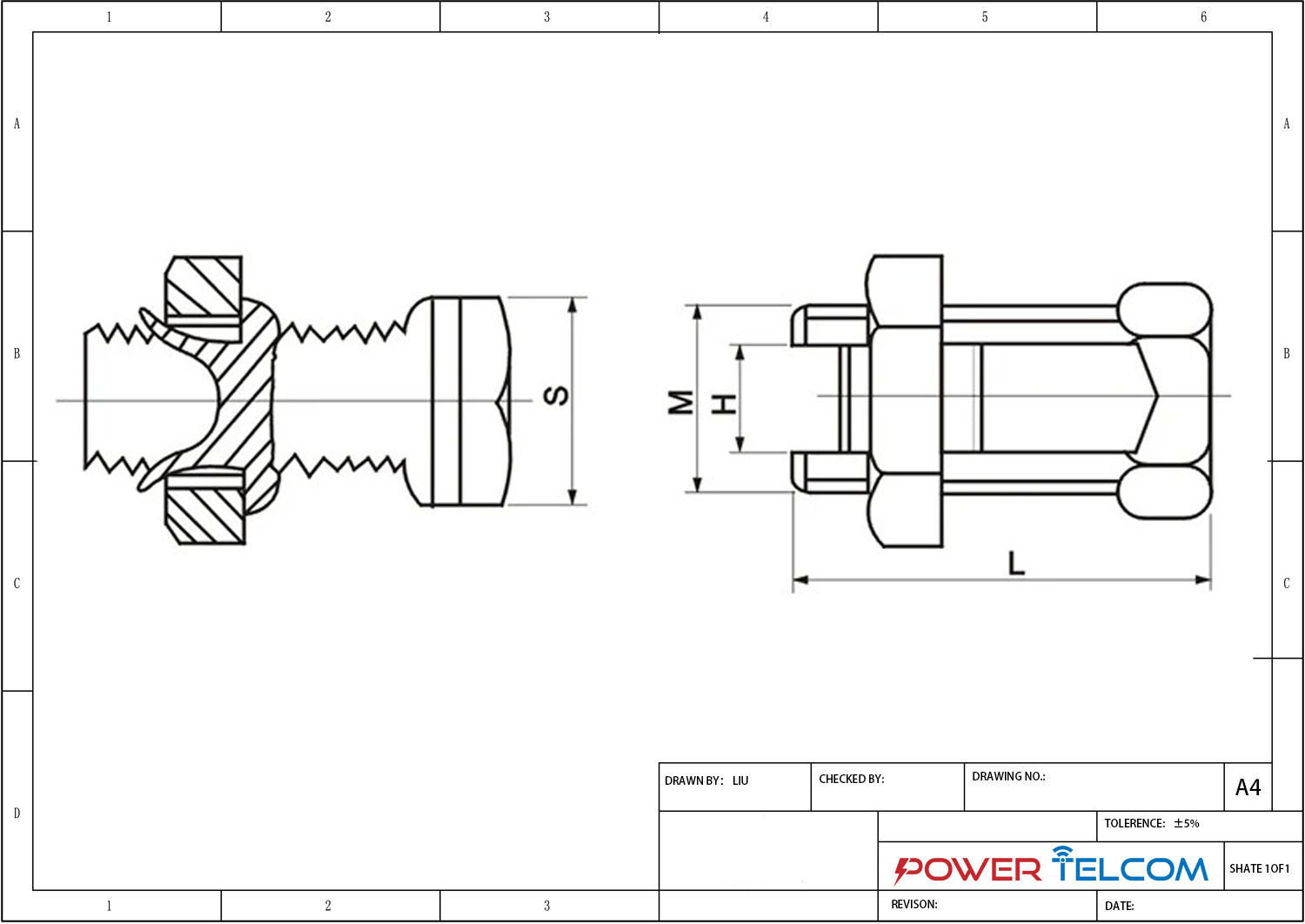 split bolt connector Drawing