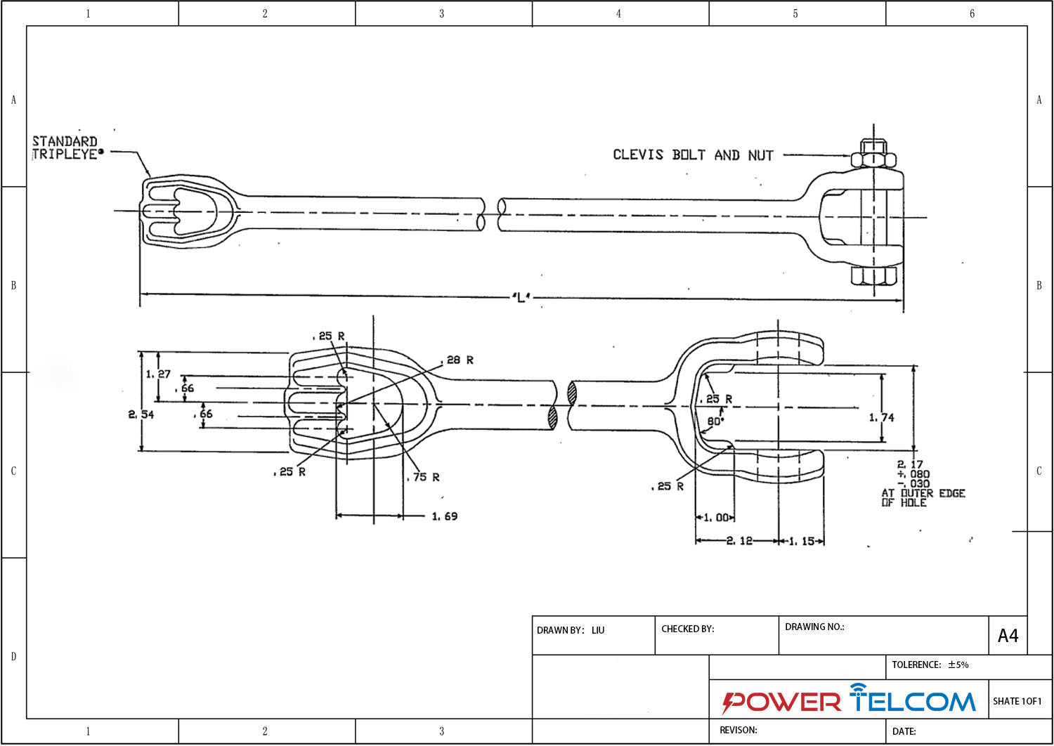 Anchor Rod Extension Drawing