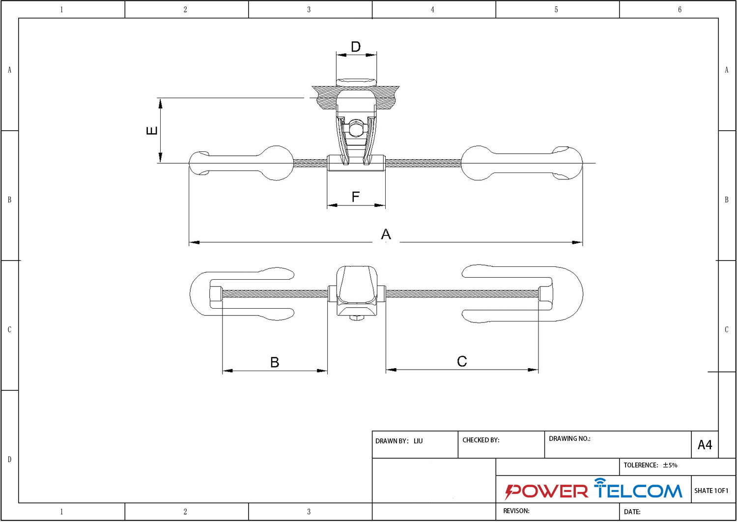 Stockbridge Damper Drawing