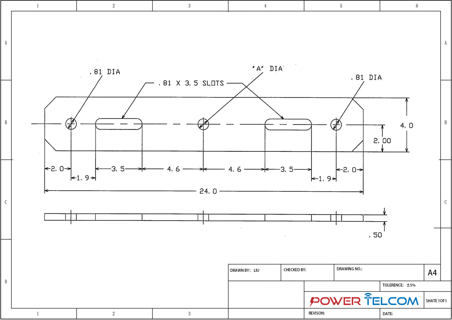 double arming plate drawing